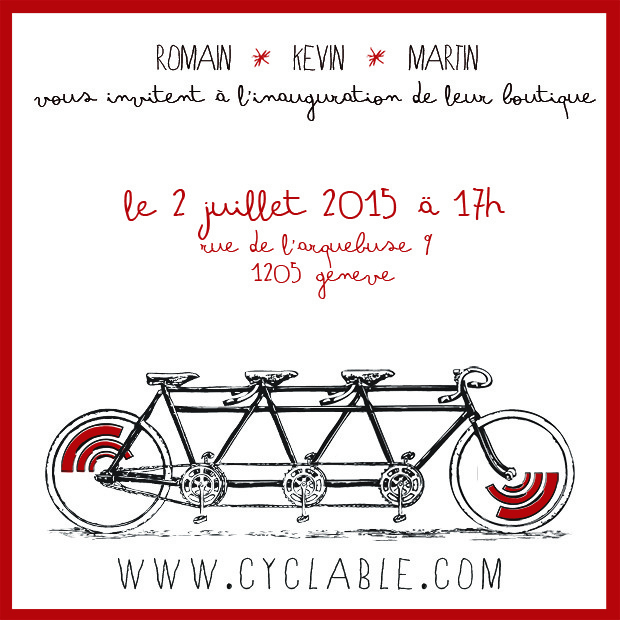 Magasin de vélos à Genève : inauguration de Cyclable