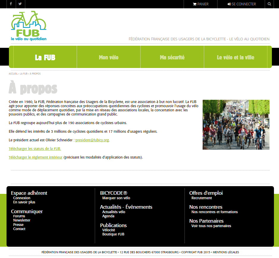 Un nouveau site pour la FUB