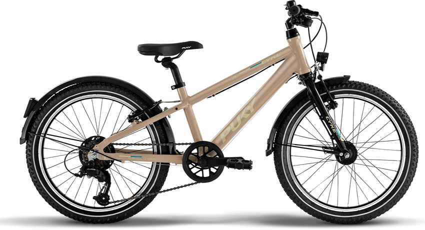 Un vélo 20 pouces à vitesses Puky Cyke sur fond blanc.